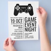 Gamingcontroller, Video Gamer Event Adverteren Flyer (Hand)