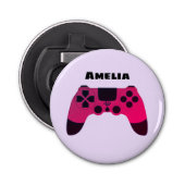 Gamingcontroller Video games Nerd Gamer Naam Button Flesopener (Voorkant)