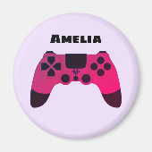 Gamingcontroller Video games Nerd Gamer Naam Magneet (Voorkant)