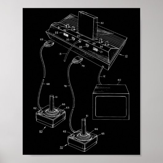 gamingdiagram - Joystick Contr voor videogames Poster (Voorkant)