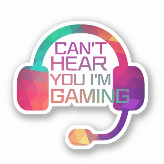 Gamingeertelefoons voor gamers sticker (Voorkant)