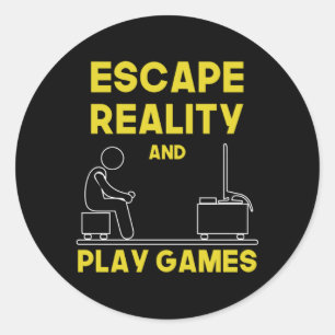 Gaminggamer Videospelconsole Cadeauidee Ronde Sticker