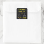 Gaminggamer Videospelconsole Cadeauidee Vierkante Sticker (Tas)