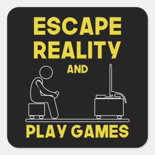 Gaminggamer Videospelconsole Cadeauidee Vierkante Sticker (Voorkant)