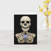 Gaminghalloween Skeleton Gamercontroller Kaart (Gele Bloem)