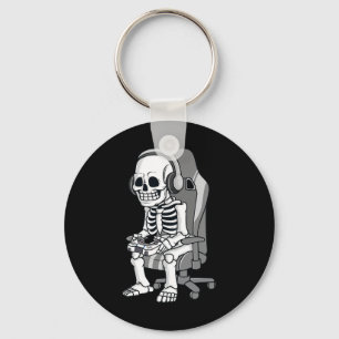 Gaminghalloween Skeleton Scary Gamer Boys Kinder Sleutelhanger