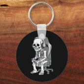 Gaminghalloween Skeleton Scary Gamer Boys Kinder Sleutelhanger (Voorkant)