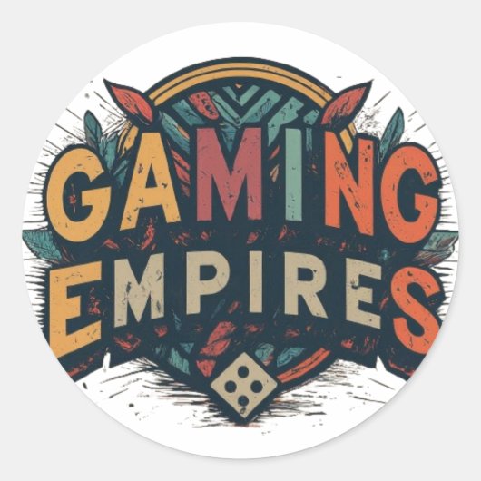 Gamingimperia Ronde Sticker (Voorkant)