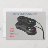 Gamingjongens verjaardagsfeestje kaart (Voorkant)