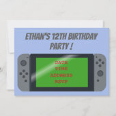 Gamingjongens verjaardagsfeestje kaart (Voorkant)