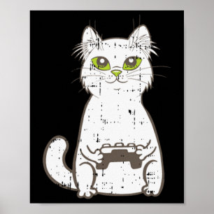 Gamingkatalysator met videospelcontroller geluid poster