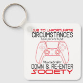 Gamingliefhebbers zetten mijn controller neer grap sleutelhanger (Voorkant)