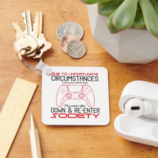 Gamingliefhebbers zetten mijn controller neer grap sleutelhanger (Bureau)
