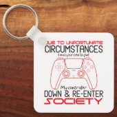 Gamingliefhebbers zetten mijn controller neer grap sleutelhanger (Voorkant)