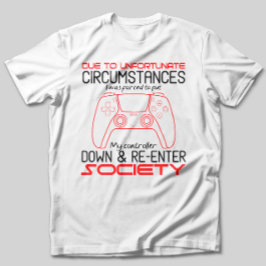 Gamingliefhebbers zetten mijn controller neer grap t-shirt