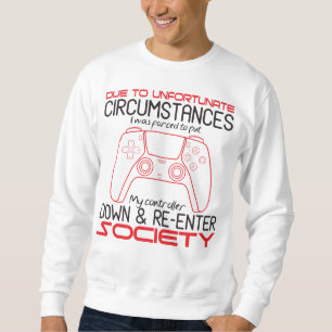Gamingliefhebbers zetten mijn controller neer grap trui