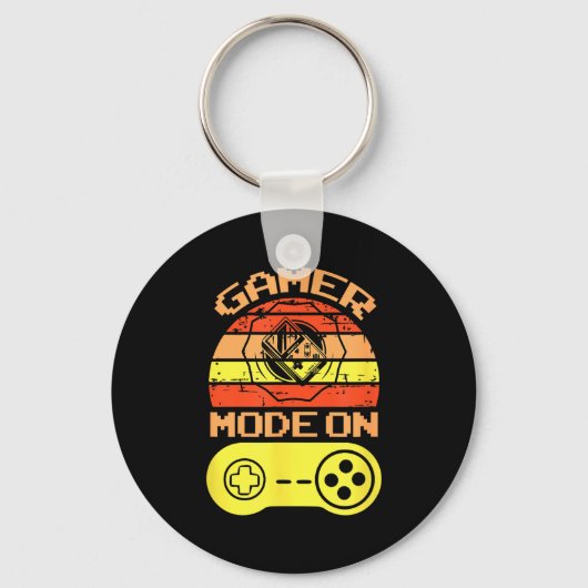 Gamingmodus Aan Grappige Spelcitaten Cadeau Voor S Sleutelhanger (Voorkant)