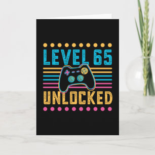 Gamingniveau 65 ontgrendeld 65th Birthday Gamer Gi Kaart