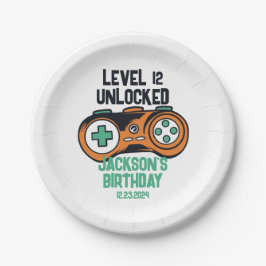 Gamingniveau ontgrendelde balken op zaterdag papieren bordje