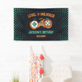 Gamingniveau ontgrendelde balken op zaterdag spandoek (Insitu)