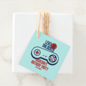 Gamingniveau ontgrendelde videogames Birthday Bedankjes Labels (In situ)