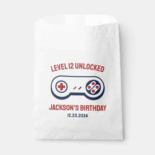 Gamingniveau ontgrendelde videogames Birthday Bedankzakje (Voorkant)