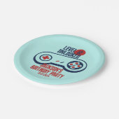 Gamingniveau ontgrendelde videogames Birthday Papieren Bordje (Gekanteld)