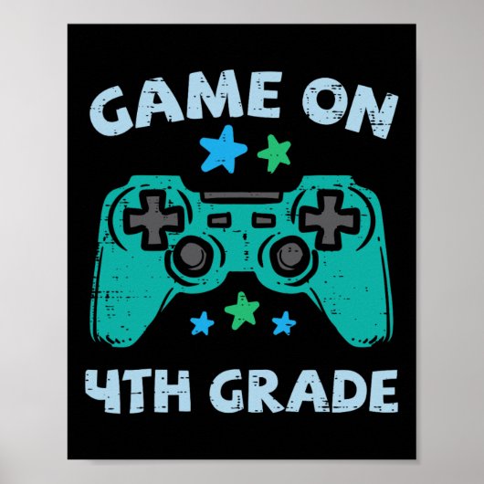 Gamingspel op 4e klas 4e klas op school G Poster (Voorkant)