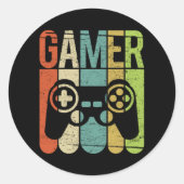 Gamingspelcontroller Ronde Sticker (Voorkant)