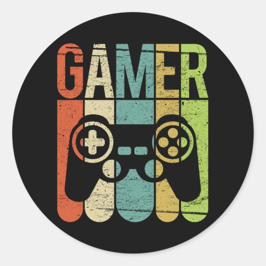 Gamingspelcontroller Ronde Sticker (Voorkant)