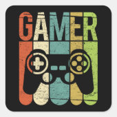 Gamingspelcontroller Vierkante Sticker (Voorkant)