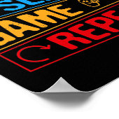 Gamingspelen Eat Sleep Game Herhaal Gift Multiplay Poster (Hoek)