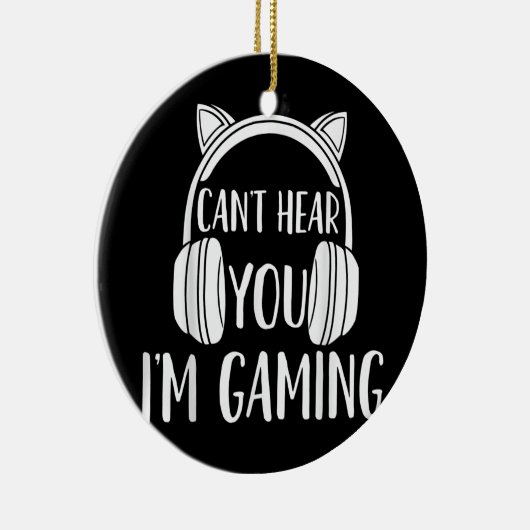 Gamingvideogame-hoofdtelefoon Keramisch Ornament (Rechts)