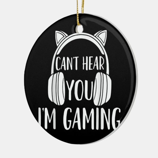 Gamingvideogame-hoofdtelefoon Keramisch Ornament (Links)