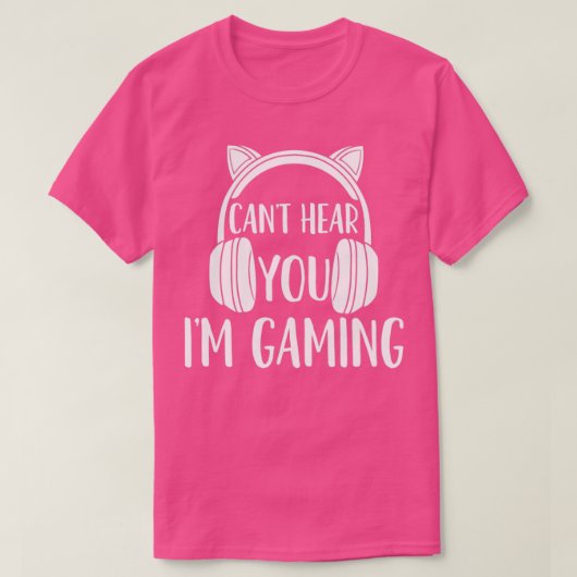 Gamingvideogame-hoofdtelefoon T-shirt (Design voorkant)