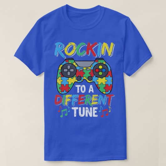 Gamingvideospel dat naar een ander tune autisme ga t-shirt (Design voorkant)