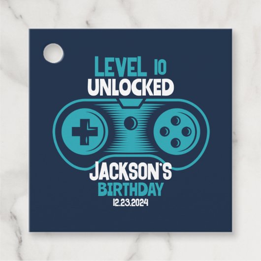 Gamingvideothema Gamer Boy Birthday Party Bedankjes Labels (Voorkant)