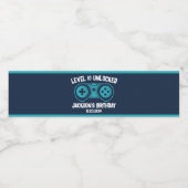 Gamingvideothema Gamer Boy Birthday Party Waterfles Etiket (Enkel label)