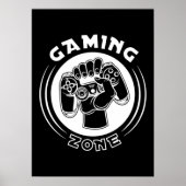 Gamingzone, Mancave - Grappig videogamer, game P Poster (Voorkant)