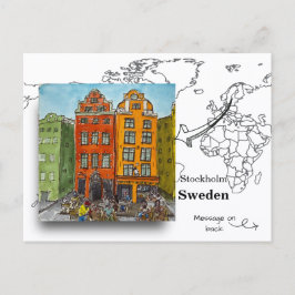 Gamla Stan-eiland, Stockholm, Zweden Briefkaart