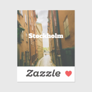 Gamla Stan, Stockholm Souvenir, Retro Europees Sticker
