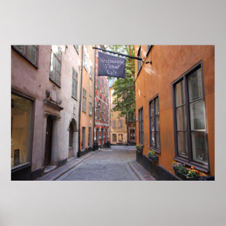 Gamla Stan, Stockholm, Zweden; Pastels Cobblestone Poster