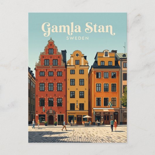 Gamla Stan Zweden Briefkaart (Voorkant)