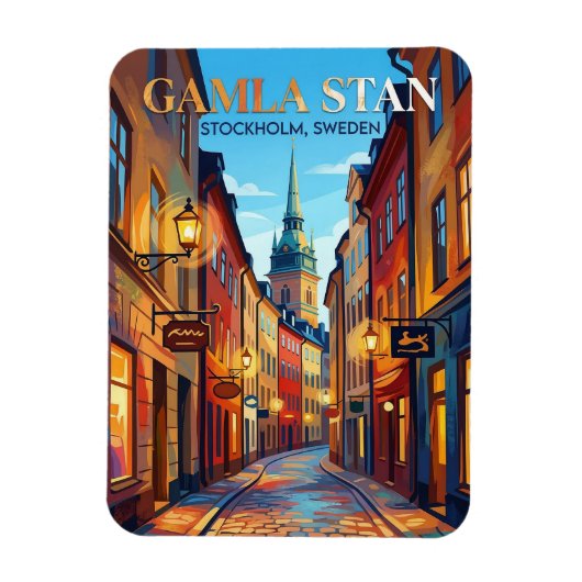 Gamla Stan Zweden Magneet (Verticaal)