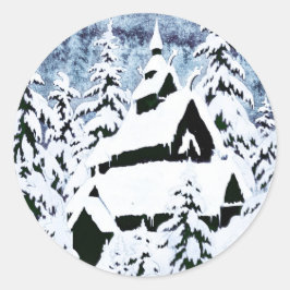 Gamle-Kirke-den (1) Ronde Sticker