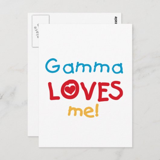 Gamma houdt van me T-shirts en cadeautjes Briefkaart (Voorkant / Achterkant)