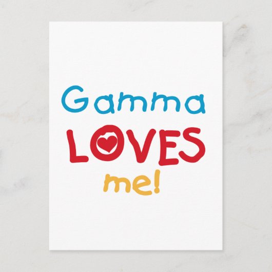 Gamma houdt van me T-shirts en cadeautjes Briefkaart (Voorkant)