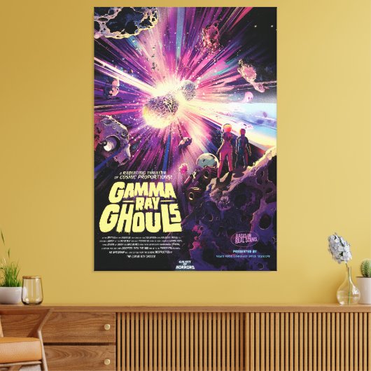 Gamma Ray Burst Pulsars Kilonova kosmische botsing Canvas Afdruk (Insitu (Woonkamer))