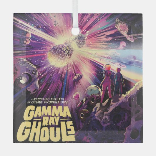 Gamma Ray Burst Pulsars Kilonova kosmische botsing Glas Ornament (Voorkant)