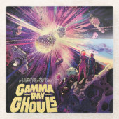 Gamma Ray Burst Pulsars Kilonova kosmische botsing Glazen Onderzetter (Voorkant)